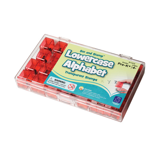 BAUMGARTENS EI-1472BN Educational Insights Lowercase Alphabet Stamps, 5/8in, Red, Set Of 2