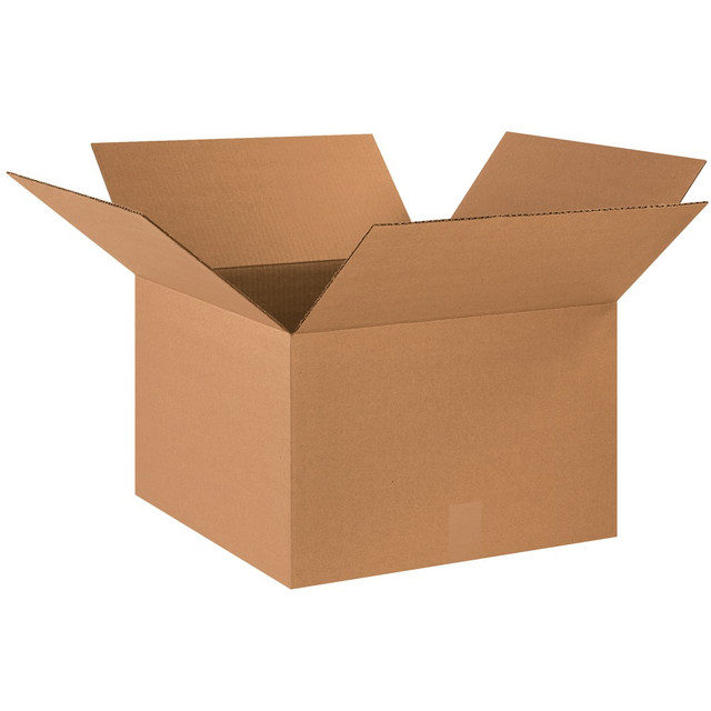 B O X MANAGEMENT, INC. 181812 Partners Brand Corrugated Boxes, 18in x 18in x 12in, Kraft, Pack Of 20