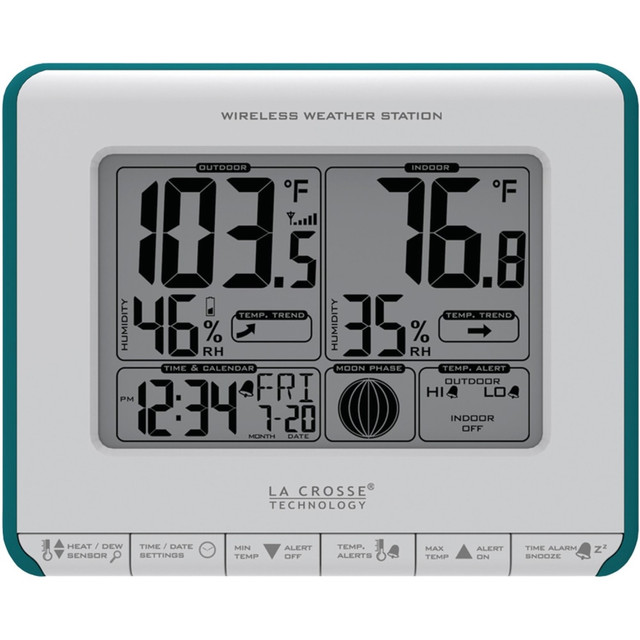 LA CROSSE TECHNOLOGY LTD La Crosse Technology 308-1711BL  Wireless Weather Station - Weather Station200 ft - Desktop