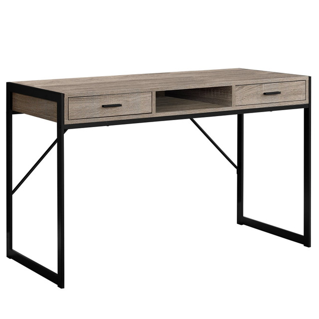 MONARCH PRODUCTS I 7365 Monarch Specialties 48inW Computer Desk With Drawers, Dark Taupe/Black