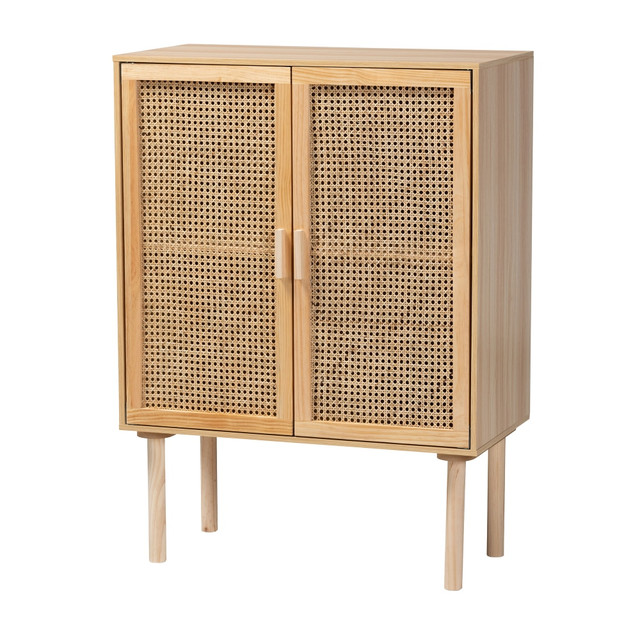 WHOLESALE INTERIORS, INC. 2721-12317 Baxton Studio Maclean 32inW 2-Door Storage Cabinet, Natural Brown