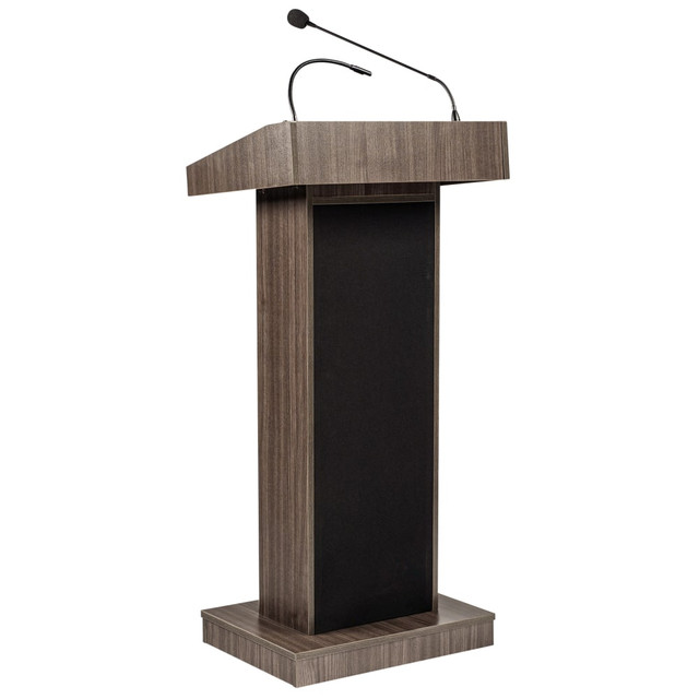 OKLAHOMA SOUND CORPORATION Oklahoma Sound 800X-RW/LWM-6/1  800X Series Orator Lectern, Wireless Tie Clip/Lavalier Mic, 46inH x 22inW x 17inD, Ribbonwood