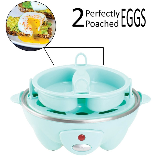 BRENTWOOD APPLIANCES, INC. TS-1045BL Brentwood TS-1045BL Electric 7 Egg Cooker with Auto Shut Off, Blue - 360 W - Blue