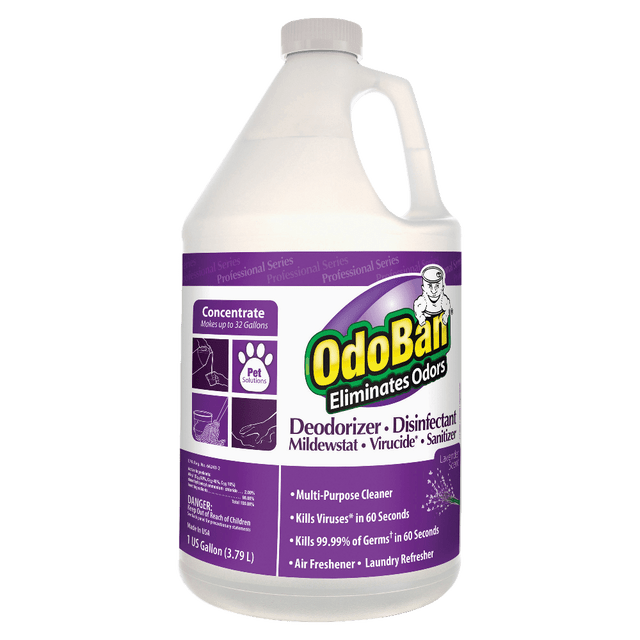 CLEAN CONTROL CORPORATION 911162-G4 OdoBan Multi-Purpose Deodorizer & Disinfectant Concentrate, Lavender Scent, 128 Oz Bottle