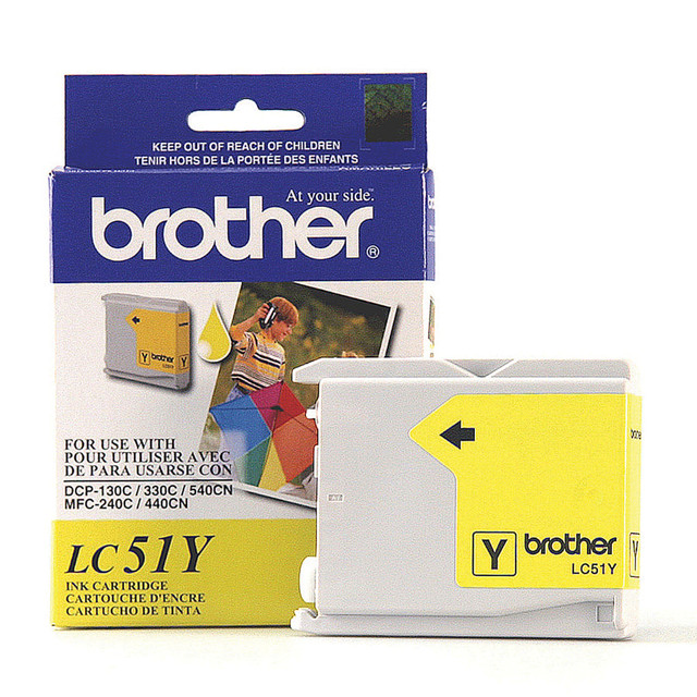 BROTHER INTL CORP Brother LC51Y  LC51 Yellow Ink Cartridge, LC51Y