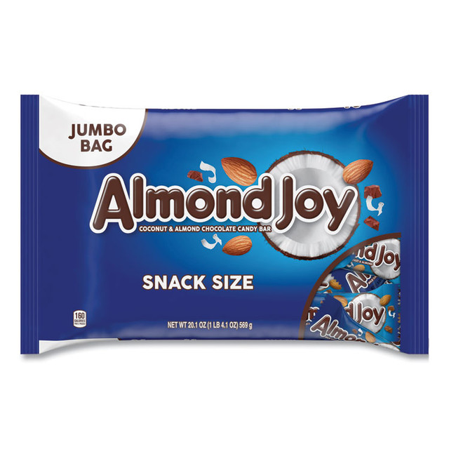 THE HERSHEY COMPANY Almond Joy® 24600348 Snack Size Candy Bars, 20.1 oz Bag, 2/Carton