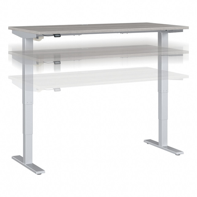 BUSH INDUSTRIES INC. Bush Business Furniture M4S6030PGSK  Move 40 Series Electric Height-Adjustable Standing Desk, 28-1/6inH x 59-4/9inW x 29-3/8inD, Platinum Gray/Cool Gray Metallic, Standard Delivery