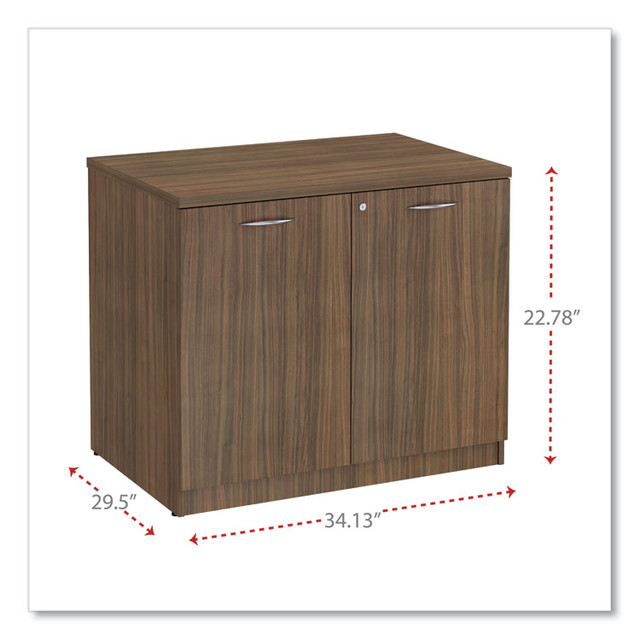 ALERA VA613622WA Alera Valencia Series Storage Cabinet, 34.3w x 22.78d x 29.5h, Modern Walnut
