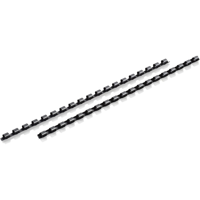 Sturdy material resists damage for long-lasting use  1/4in spine accommodates up to 25 letter-size sheets  For use with any comb-style binding machine (sold separately)  Permanent design allows pages to stay flat for easy manageability