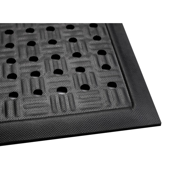 M+A MATTING 371014592  Cushion Station With Holes, 4ft x 5 15/16ft, Black