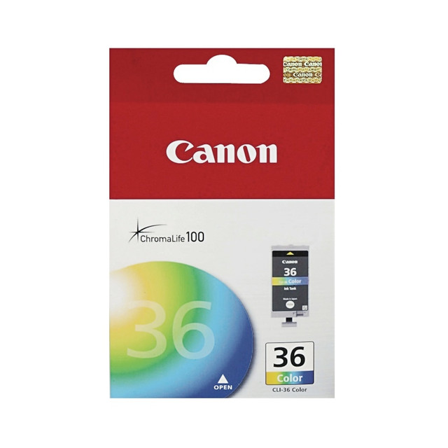 CANON USA, INC. 1511B002 Canon CLI-36 ChromaLife 100 Multi-Color Ink Tank, 1511B002 CANON USA, INC. 1511B002 Canon CLI-36 ChromaLife 100 Multi-Color Ink Tank, 1511B002