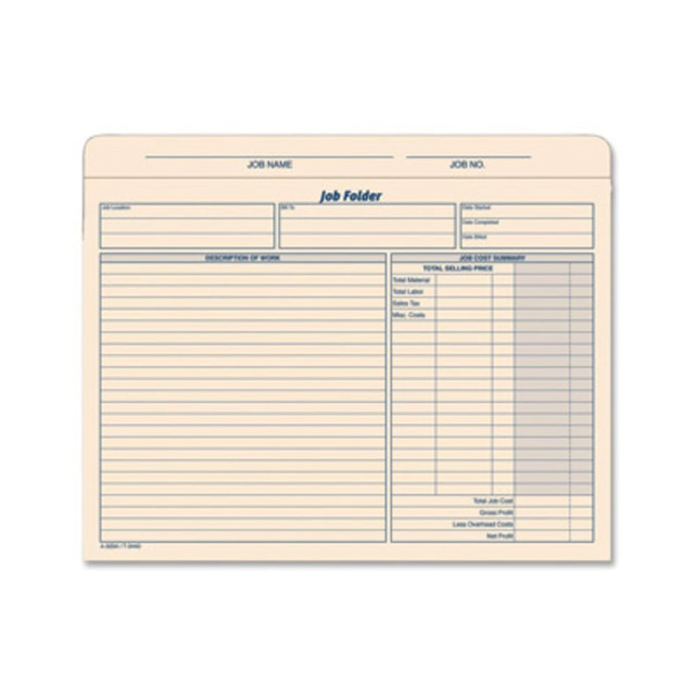 TOPS BUSINESS FORMS TOPS 3440  Letter File Jacket - 8 1/2in x 11in - Manila - 20 / Pack