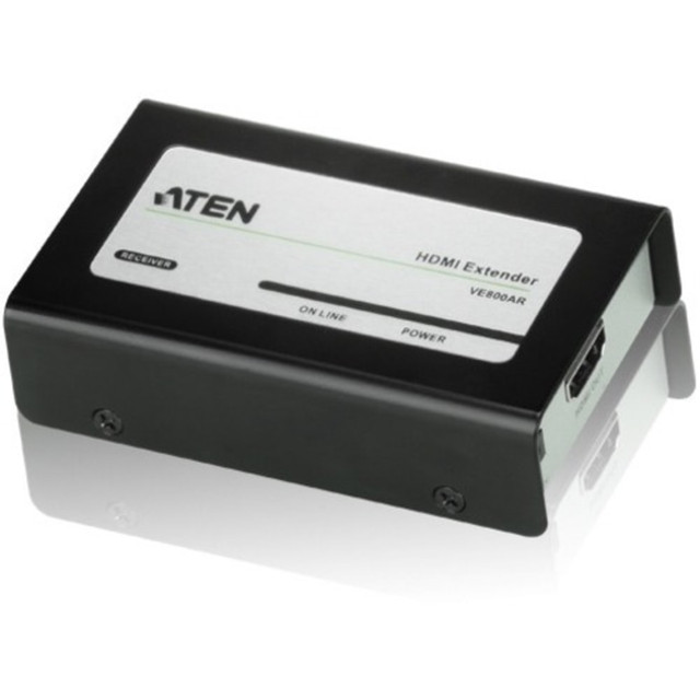 ATEN TECHNOLOGIES VE800AR ATEN VE800AR HDMI Receiver - 1 Output Device - 200 ft Range - 2 x Network (RJ-45) - 1 - Full HD - 1920 x 1080 - Twisted Pair - Category 5e