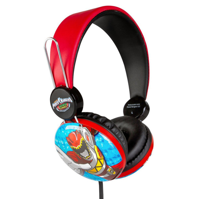 SAKAR INTERNATIONAL, INC. 995100686M Sakar Power Rangers Kids Over The Ear Headphones, Red