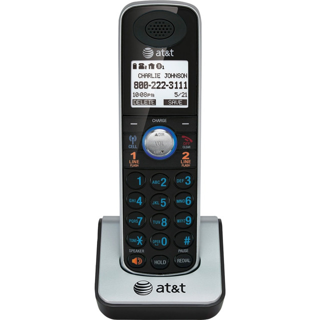 VTECH HOLDINGS LTD TL86009 AT&T TL86009 DECT 6.0 Accessory Handset for AT&T TL86109, Black - Cordless - Headset Port - Silver