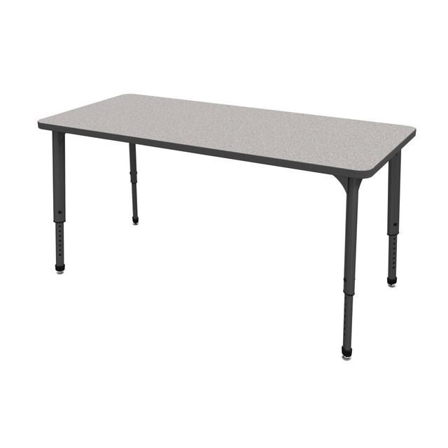 MARCO GROUP, INC. 38-2238-77-BLK Marco Group Apex Series Rectangle Adjustable Table, 30inH 72inW x 30inD, Gray Nebula/Black