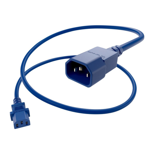 UNIRISE USA, LLC PWRC13C143.5FBLU UNC Group - Power cable - power IEC 60320 C13 to IEC 60320 C14 - 250 V - 10 A - 3.5 ft - blue UNIRISE USA, LLC PWRC13C143.5FBLU UNC Group - Power cable - power IEC 60320 C13 to IEC 60320 C14 - 250 V - 10 A - 3.5 ft - blue