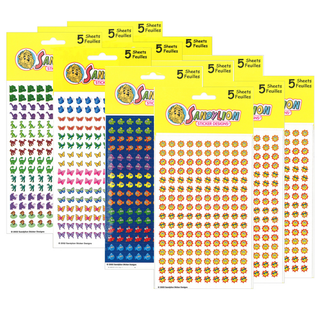 EDUCATORS RESOURCE Sandylion SLSTEPGCC-3  Chart Sticker Variety Packs, Pack C, 3,200 Stickers Per Pack, Set Of 3 Packs