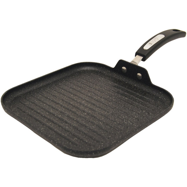 STARFRIT USA INC 030321-006-000 THE ROCK by Starfrit Aluminum Grill Pan With Bakelite Handles, 10in, Black STARFRIT USA INC 030321-006-000 THE ROCK by Starfrit Aluminum Grill Pan With Bakelite Handles, 10in, Black