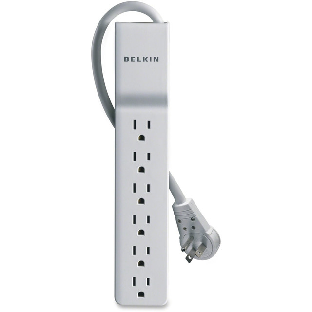BELKIN, INC. Belkin BE106000-08R  Home/Office Series Surge Protector With 6 Outlets And Rotating Plug