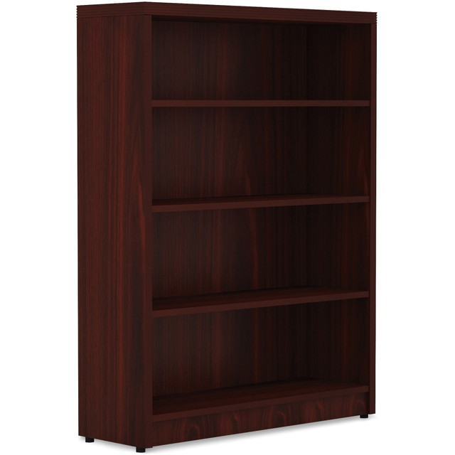 SP RICHARDS 34316 Lorell Chateau 4-Shelf Bookcase, Mahogany