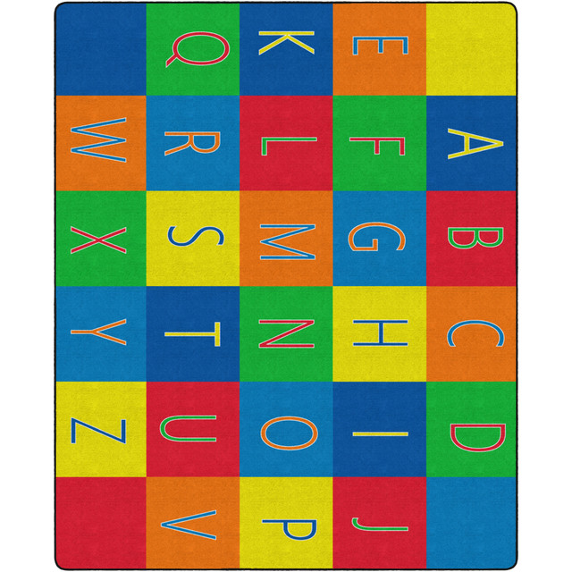 FLAGSHIP CARPETS FE404-58A  Alphabet Seating Rug, 10ft 9in x 13ft 2in, Multicolor