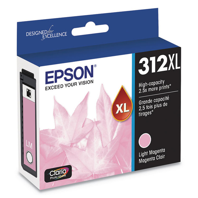 EPSON AMERICA, INC. T312XL620S T312XL620-S (312XL) Claria High-Yield Ink, 830 Page-Yield, Light Magenta