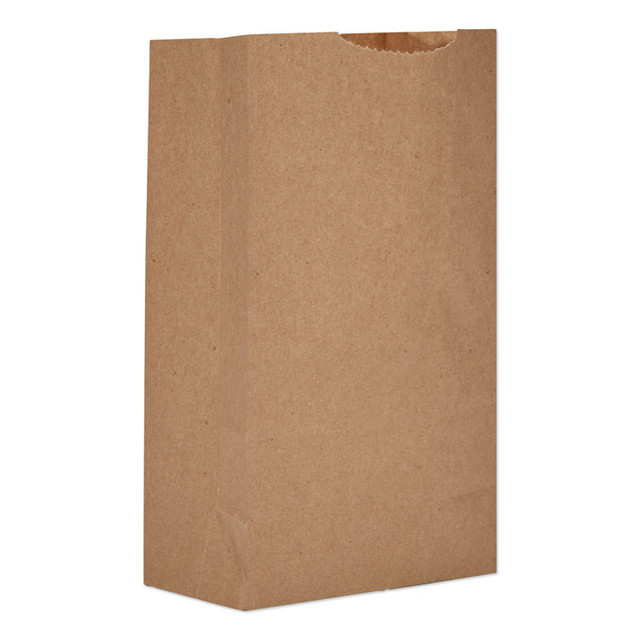 GEN General GX3-500 Grocery Paper Bags, 52 lb Capacity, #3, 4.75" x 2.94" x 8.04", Kraft, 500 Bags