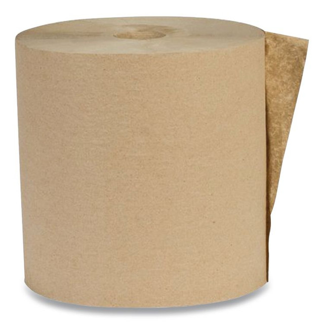 AMERICAN PAPER CONVERTING Eco Green® EK7016 Recycled Hardwound Paper Towels, 1-Ply, 7.87" x 700 ft, Kraft, 12 Rolls/Carton