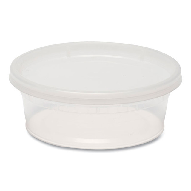 GEN DELI8OZ Plastic Deli Container with Lid, 8 oz, Clear, Plastic, 240/Carton