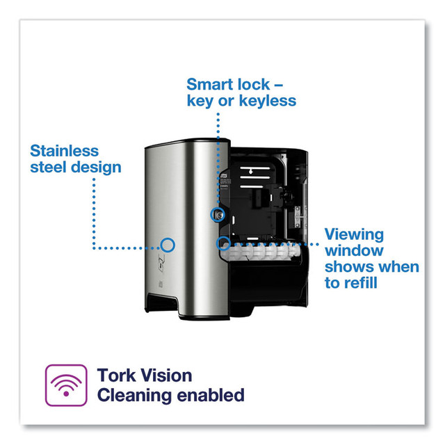 SCA TISSUE Tork® 461002 Image Design Matic Hand Towel Roll Dispenser, 13.58 x 8.07 x 15.75, Stainless Steel