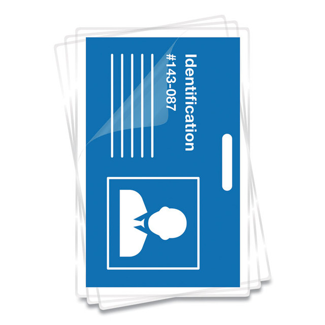 FELLOWES MFG. CO. 52050 Laminating Pouches, 7 mil, 3.88" x 2.63", Gloss Clear, 100/Pack