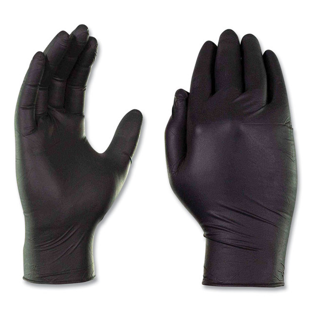 AMMEX CORPORATION Professional ABNPF44100CT Nitrile Exam Gloves, Powder-Free, Medium, 3 mil Thick, 9.5" Long, Black, 100/Box, 10 Boxes/Carton