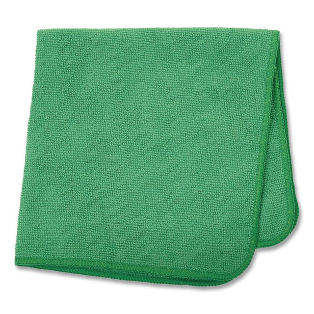 RUBBERMAID COMMERCIAL PROD. 1820582 Microfiber Cleaning Cloths, 16 x 16, Green, 24/Pack