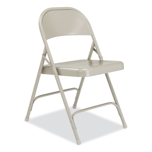 NATIONAL PUBLIC SEATING NPS® 52 50 Series All-Steel Folding Chair, Supports Up to 500 lb, 16.75" Seat Height, Gray Seat, Gray Back, Gray Base, 4/Carton