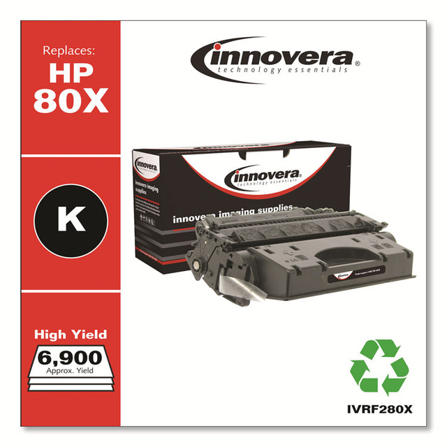 INNOVERA F280X Remanufactured Black High-Yield Toner, Replacement for 80X (CF280X), 6,900 Page-Yield