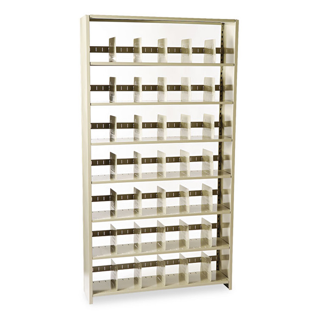 TENNSCO 128848PCSD Snap-Together Steel Seven-Shelf Closed Starter Set, 48w x 12d x 88h, Sand