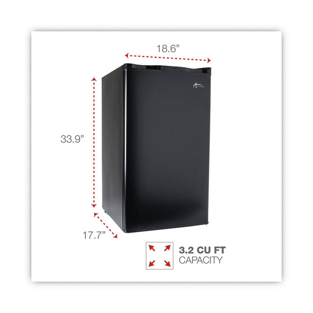 ALERA RF333B 3.2 Cu. Ft. Refrigerator with Chiller Compartment, Black