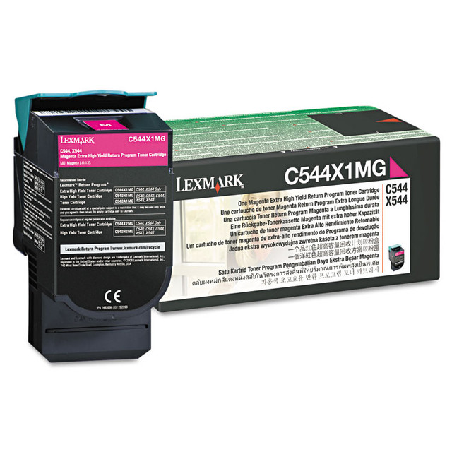 LEXMARK INT'L, INC. C544X1MG C544X1MG Return Program Extra High-Yield Toner, 4,000 Page-Yield, Magenta