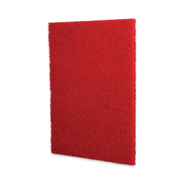 BOARDWALK 402014RED Buffing Floor Pads, 20 x 14, Red, 10/Carton