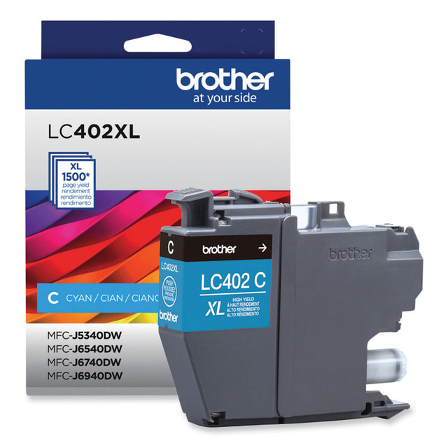 BROTHER INTL. CORP. LC402XLCS LC402XLCS High-Yield Ink, 1,500 Page-Yield, Cyan