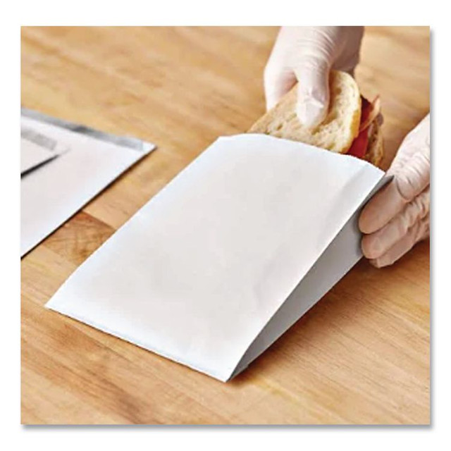 BAGCRAFT 300496 ToGo! Foil Insulator Deli and Sandwich Bags, 5.25" x 3.5" x 12", White, 500/Carton