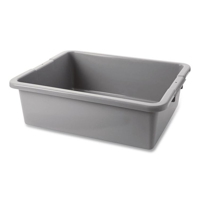 RUBBERMAID COMMERCIAL PROD. 3351 GRA Bus/Utility Box, 7.13 gal, 21.5" x 17.13" x 7", Gray