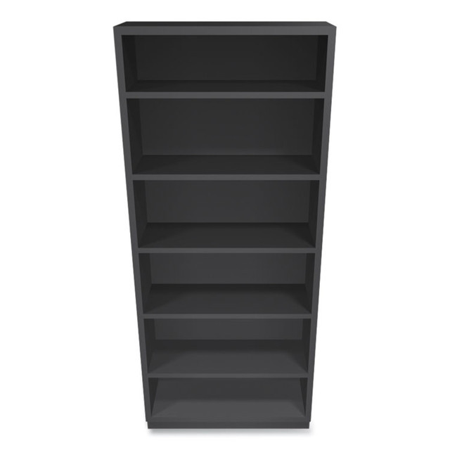 HON COMPANY S82ABCS Metal Bookcase, Six-Shelf, 34.5w x 12.63d x 81.13h, Charcoal