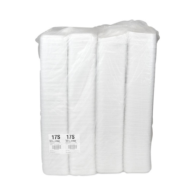 PACTIV EVERGREEN CORPORATION 0TF117S00000 Supermarket Tray, #17, 8.3 x 4.8 x 0.65, White, Foam, 1,000/Carton