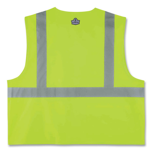 TENACIOUS HOLDINGS, INC. ergodyne® 21169 GloWear 8225Z Class 2 Standard Solid Vest, Polyester, Lime, 4X-Large/5X-Large