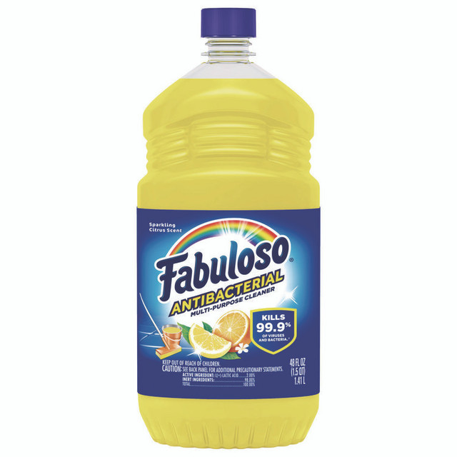 COLGATE PALMOLIVE, IPD. Fabuloso® 98557 Antibacterial Multi-Purpose Cleaner, Sparkling Citrus Scent, 48 oz Bottle, 6/Carton