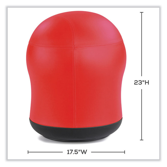 SAFCO PRODUCTS 4760RV Zenergy Swivel Ball Chair, Backless, Supports Up to 250 lb, Red Vinyl