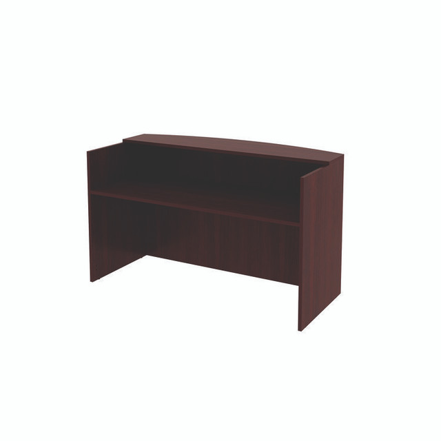 ALERA VA327236MY Alera Valencia Series Reception Desk with Transaction Counter, 71" x 35.5" x 29.5" to 42.5", Mahogany