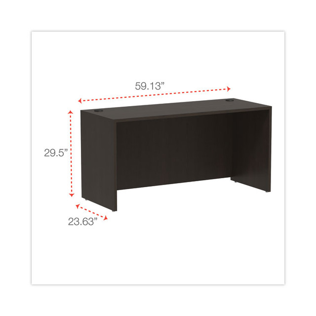 ALERA VA256024ES Alera Valencia Series Credenza Shell, 59.13w x 23.63d x 29.5h, Espresso